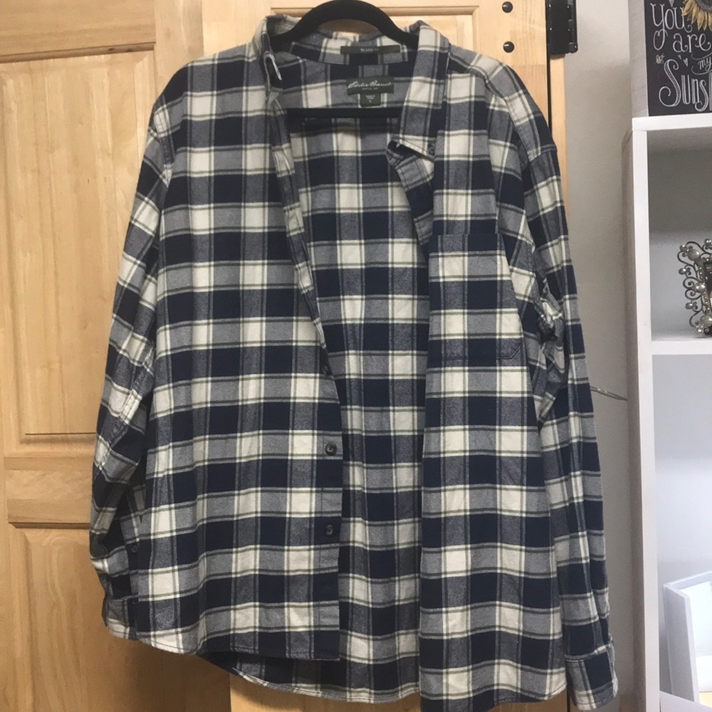 Green and blue Eddie Bower Mens Flannel.